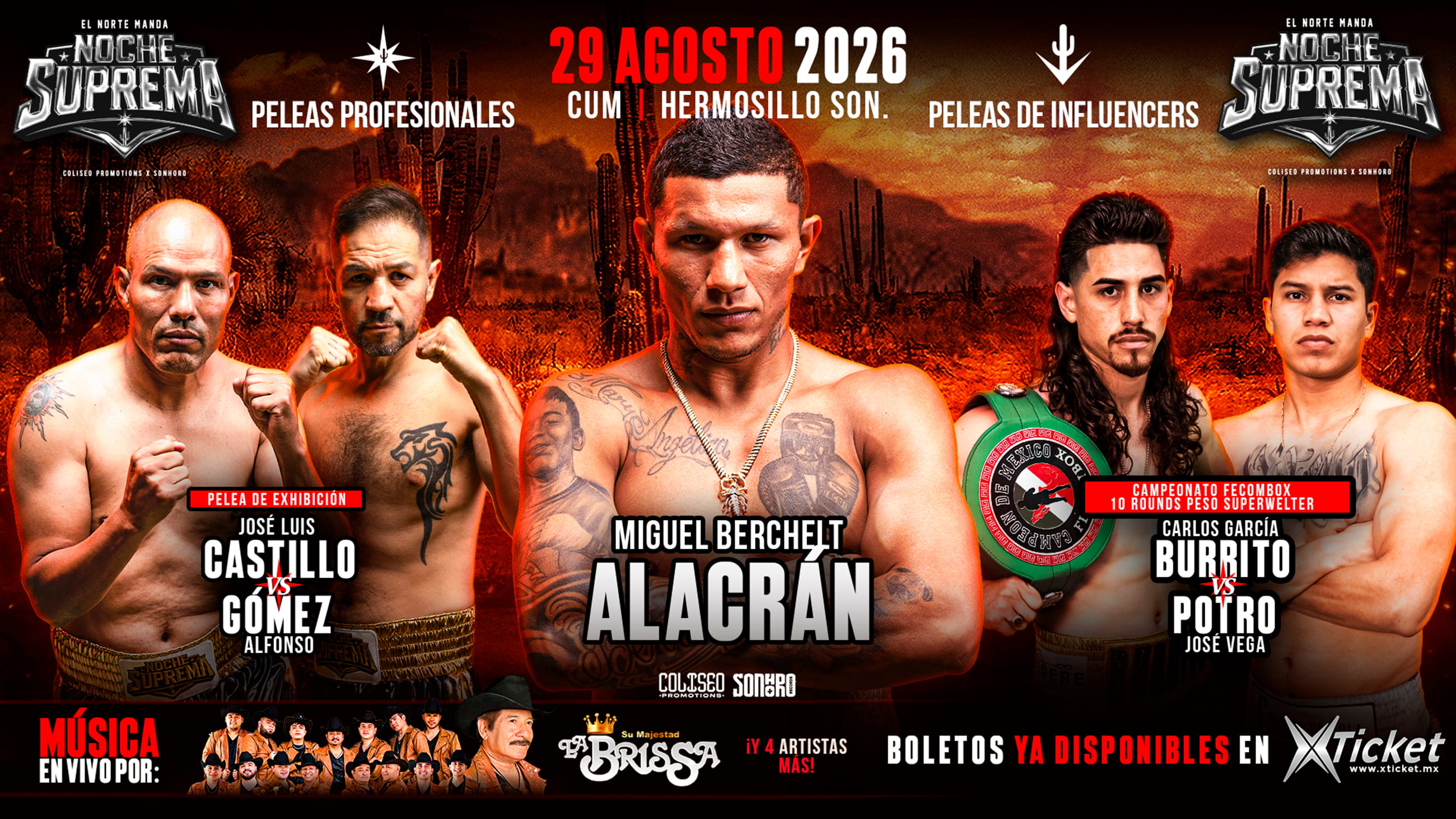 Próxima cartelera de boxeo Coliseo Promotions